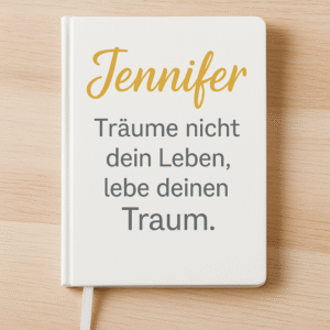 Personalisiertes Notizbuch mit Name & Zitat – Hardcover A5