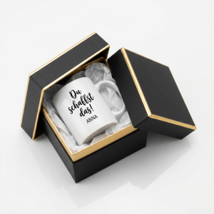 Personalisierte Tasse mit inspirierendem Zitat in eleganter Geschenkbox, perfektes Geschenk für Frauen, Geburtstag, Muttertag