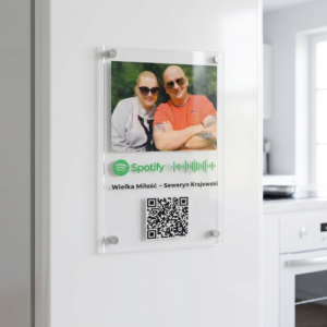 Acrylglas-Kühlschrankmagnet mit Lieblingslied & Foto